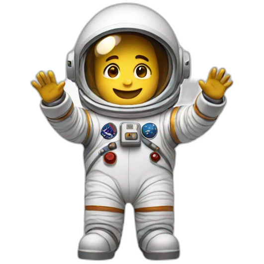 Astronaught waving emoji