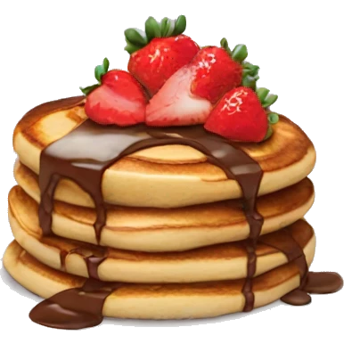 Nutella strawberry pancake emoji
