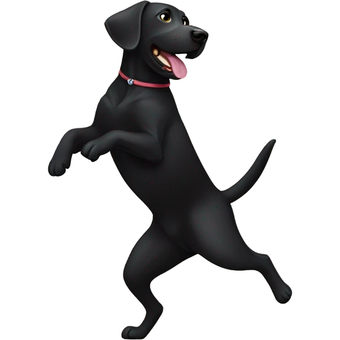 Black lab dancing emoji