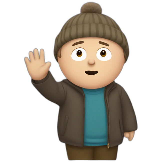 Eric cartman waving emoji