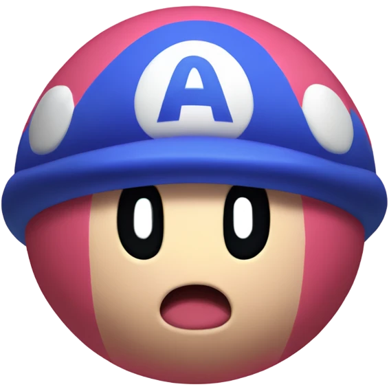 Kirby Mario Power-up ball emoji