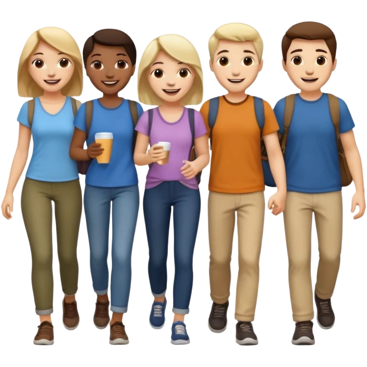 spazieren gehen mit freunden emoji