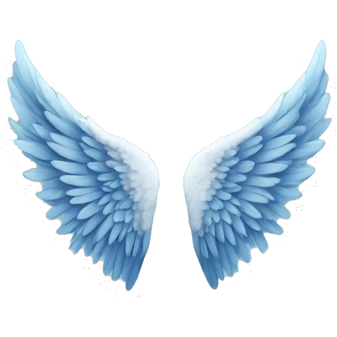 Angel wings blue  emoji