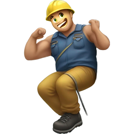 A lineman climbing a power pole emoji