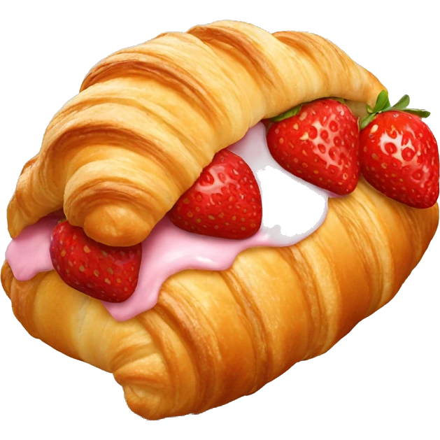 Strawberry croissant  emoji