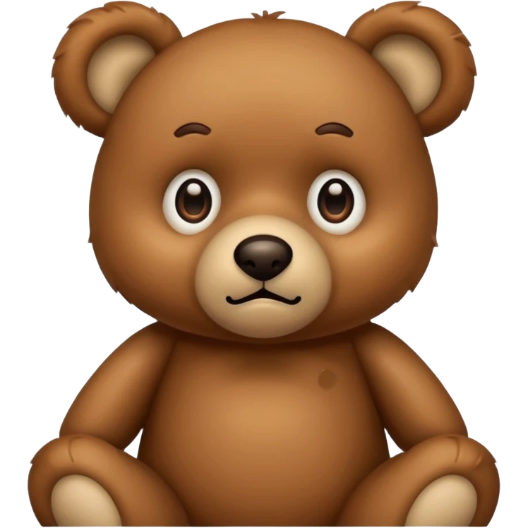 Confused teddy bear emoji