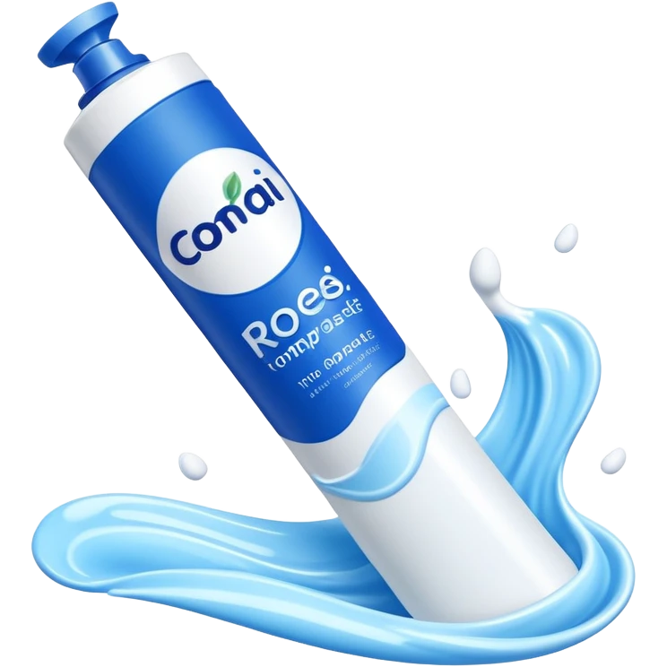 realistic modern toothpaste tube with twist or flip cap, slightly squeezed with ripple in body, white or soft color with blue or green accent, no branding, optional swirl of toothpaste at opening, no toothbrush, hand, or sink, no faces, clean 3D, soft lighting, transparent background, emoji scale emoji