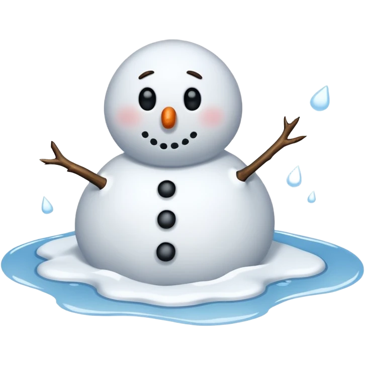 melting snowman with only one arm emoji