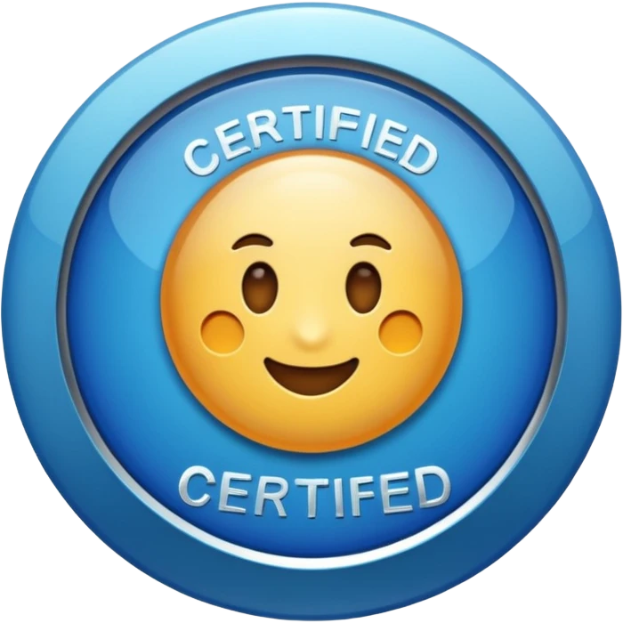 certified bagde blue  emoji