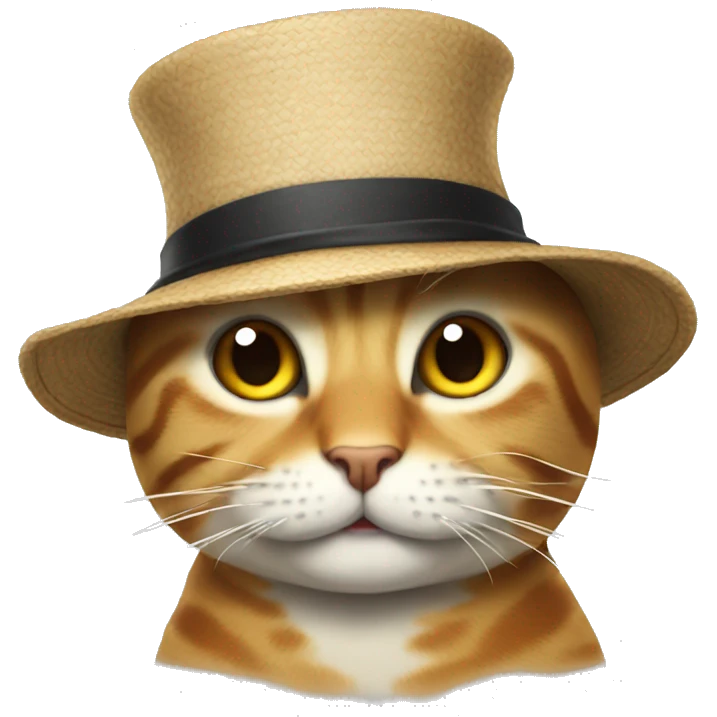 cat ith one piece hat emoji