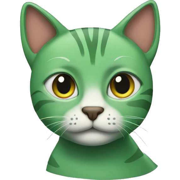 Green cat  emoji