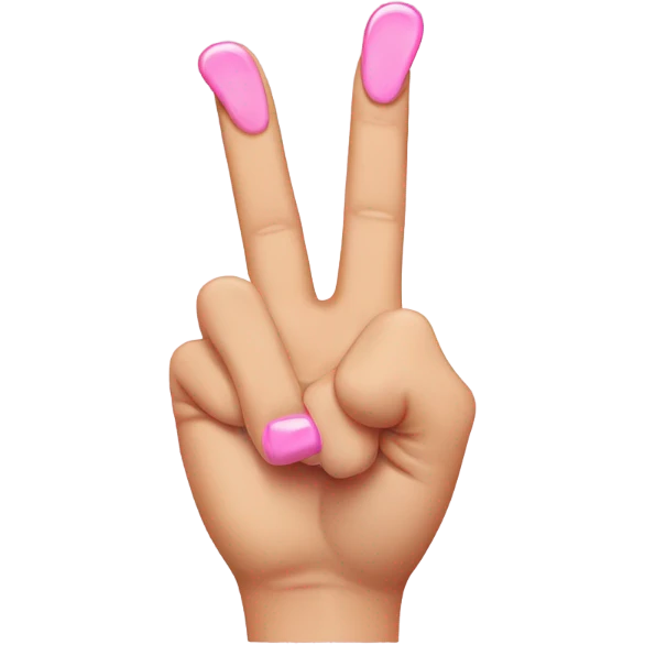 Middle finger with a pink bow emoji