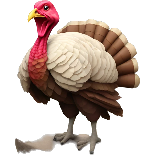 Turkey doing a hike with mountains in the back emoji