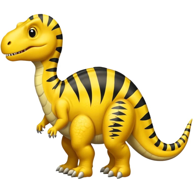 Dinosaurio amarillo con rayas negras emoji