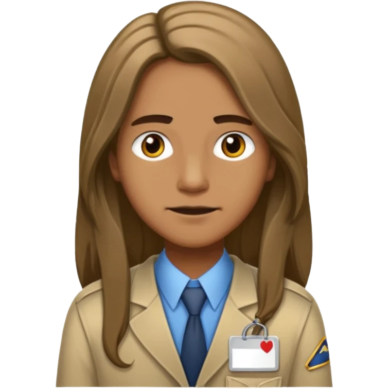 civilian long haired juror with nametag emoji