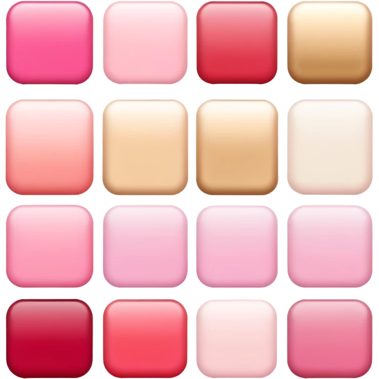 Romantic pink-red-gold pastel lush gradients aesthetic emoji