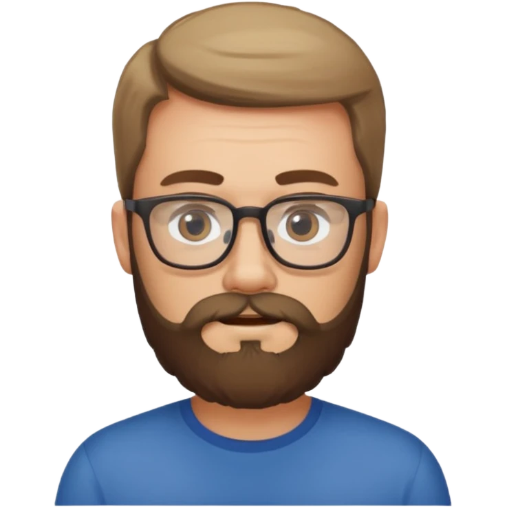 bearded man with eyeglasses emoji