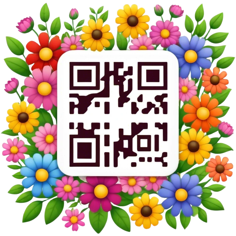 QR Code Flower emoji