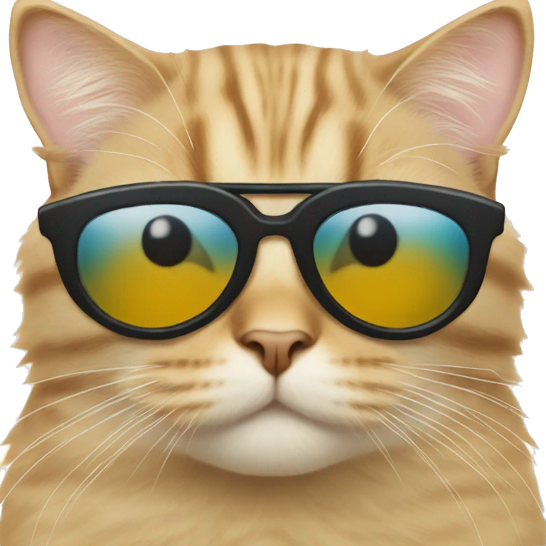 Cat with شكلاتة دبيsunglasses emoji