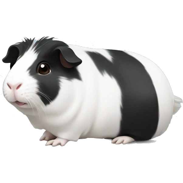 Black and white guinea pig emoji