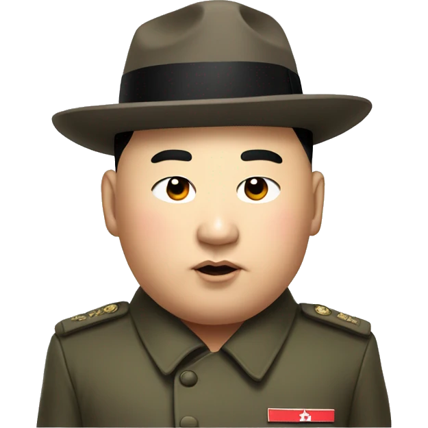 kim jong un with a hat emoji