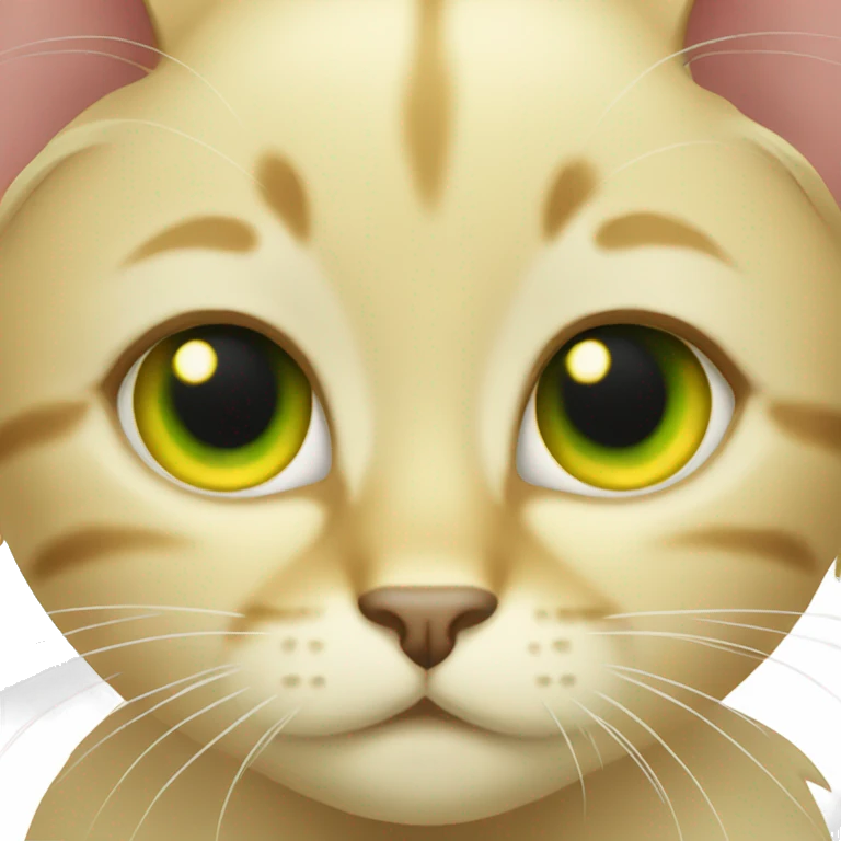 blonde cat yellow green eyes emoji