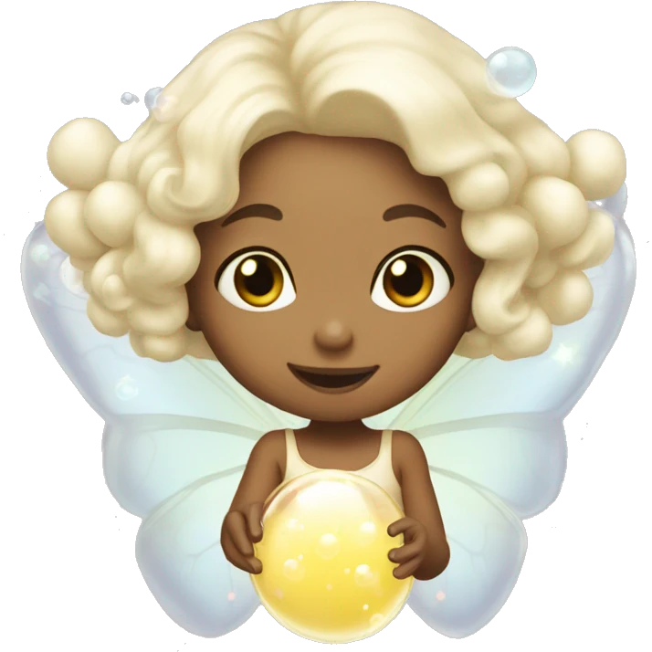 Cream fairy bubbles emoji
