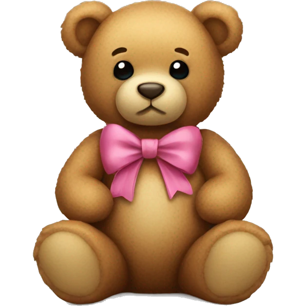 Teddy bear with a bow emoji