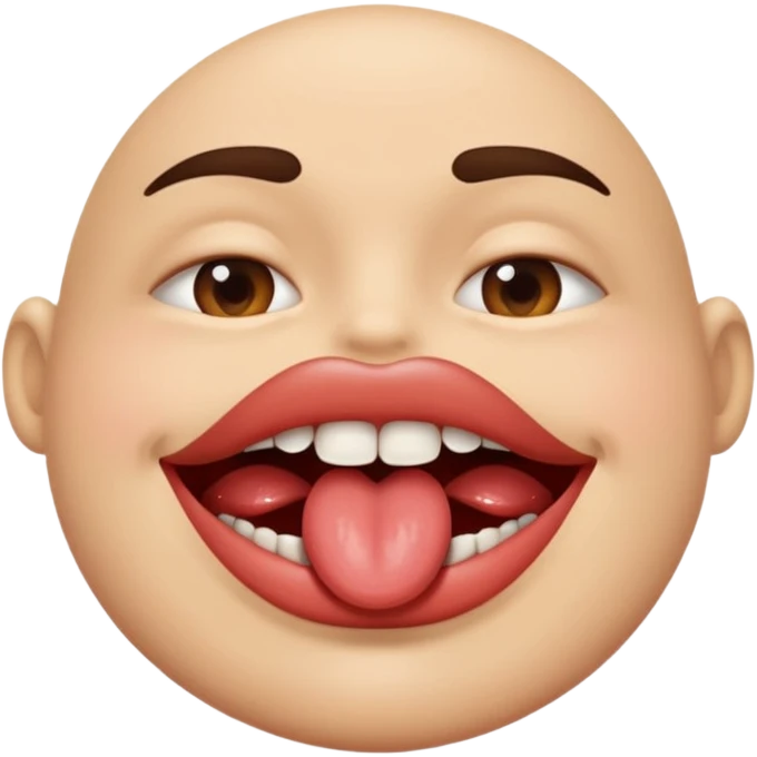 Lip bite  emoji