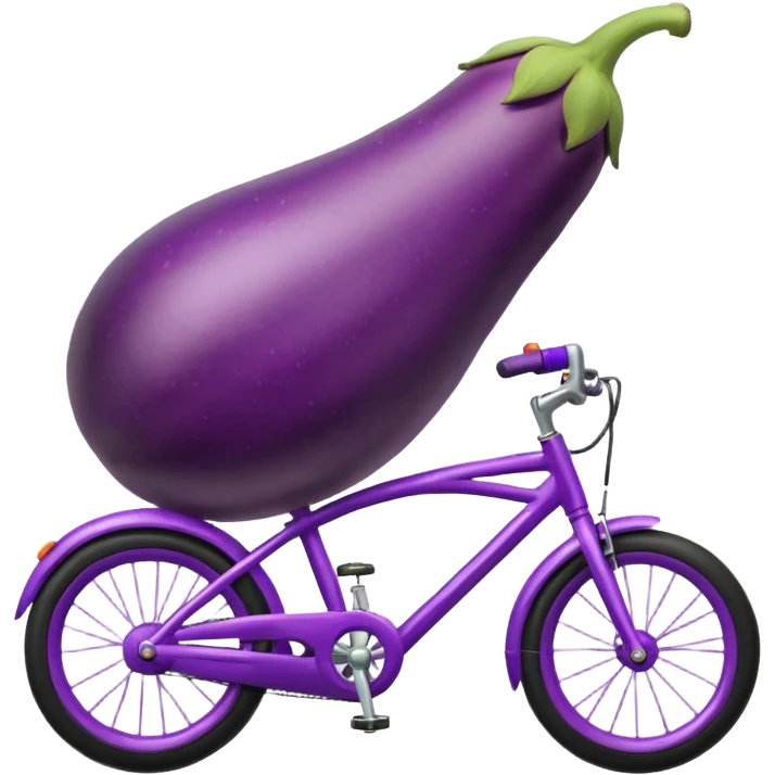 Eggplant on bike  emoji