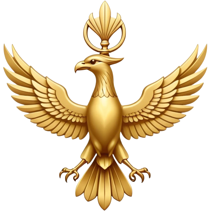 Modern stylized Faravahar Persian symbol emoji