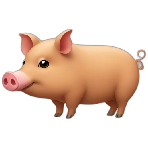 Pig on capybara emoji