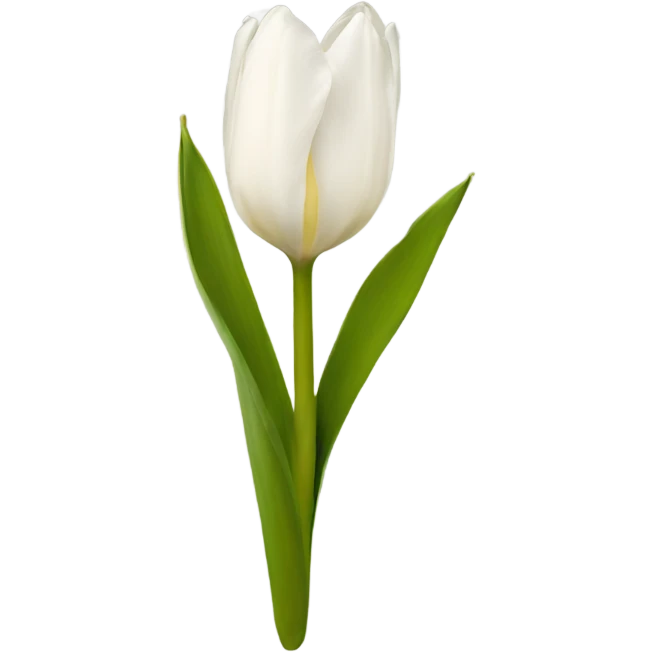 Tulipan blanco emoji