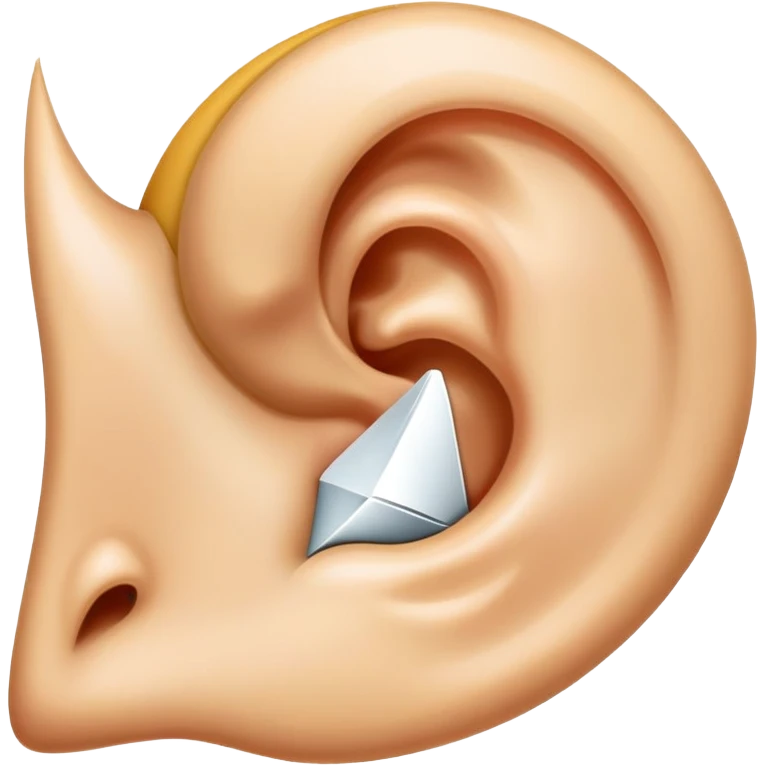 icon of an ear with a diagonal slash, clear ignore meaning emoji