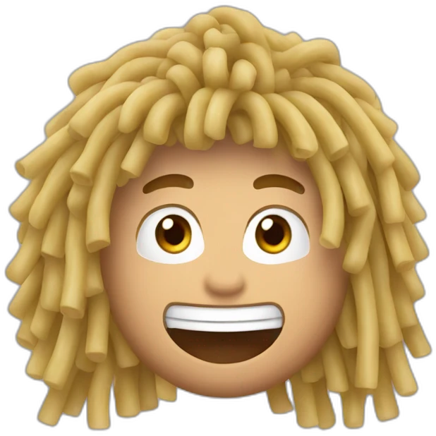 Noodle hair Ronaldo emoji