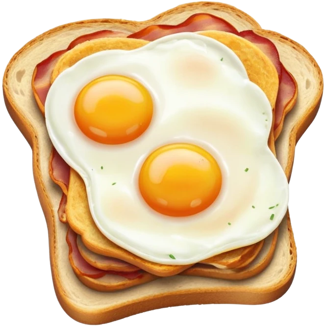 Egg and bacon toast emoji