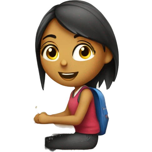 studing girl doing her homework emoji