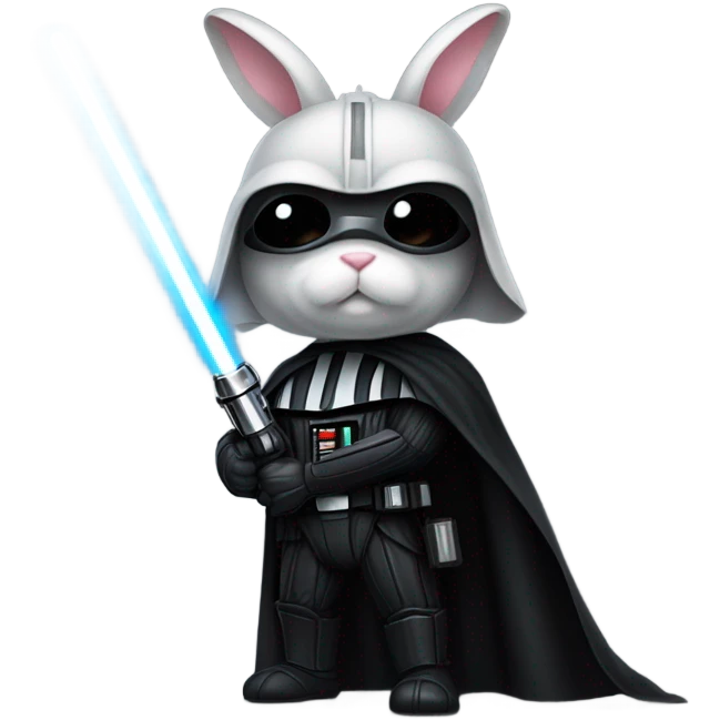 A bunny as earth Vader  emoji