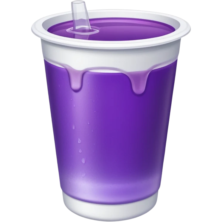  White styro with purple juice inside visible from the top only emoji