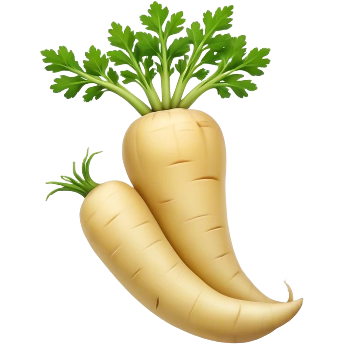 one parsnip root no green leafs emoji