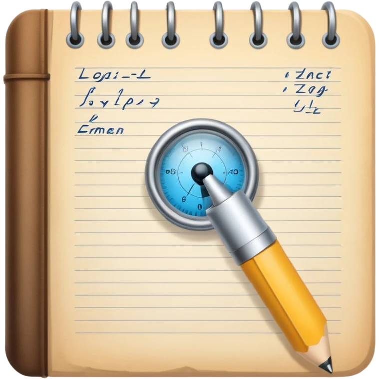 observation log. Transparent background emoji