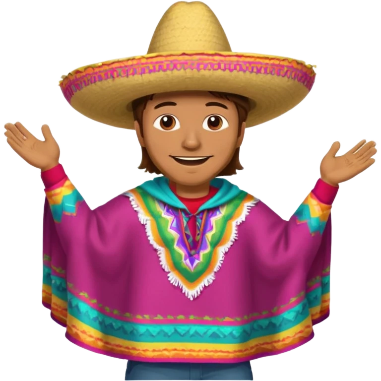 A man with brown hair and a Mexican hat  dancing emoji