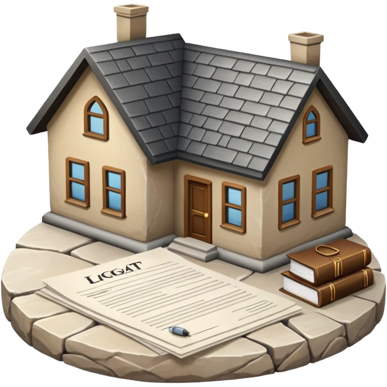 casa con tramites legales emoji