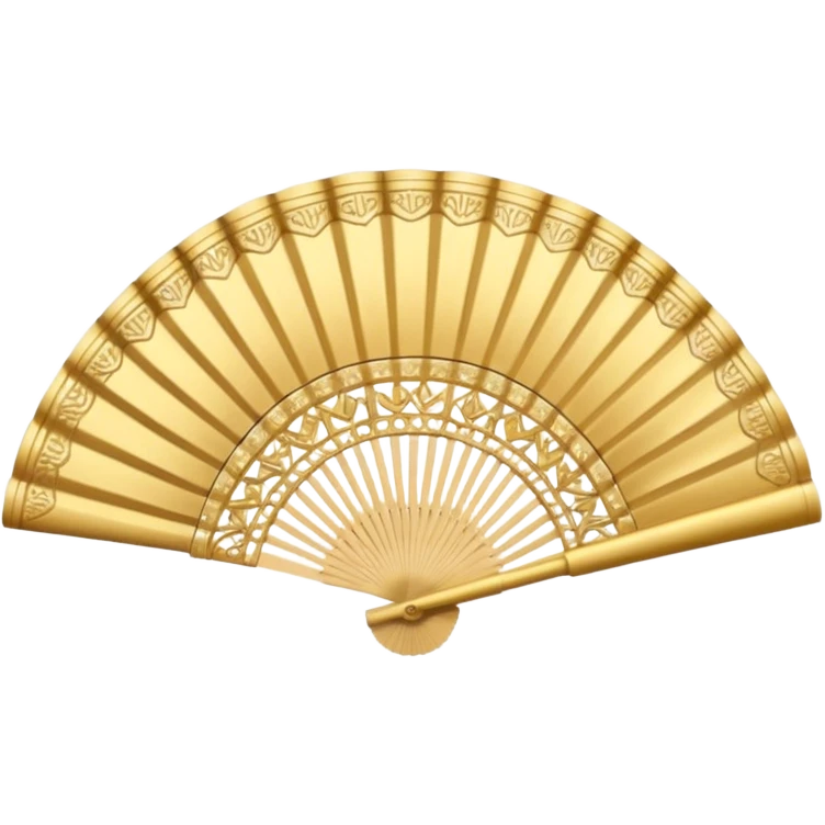 Hand Fan golden color  emoji