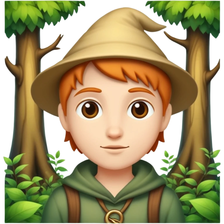 person exploring an enchanted forest emoji