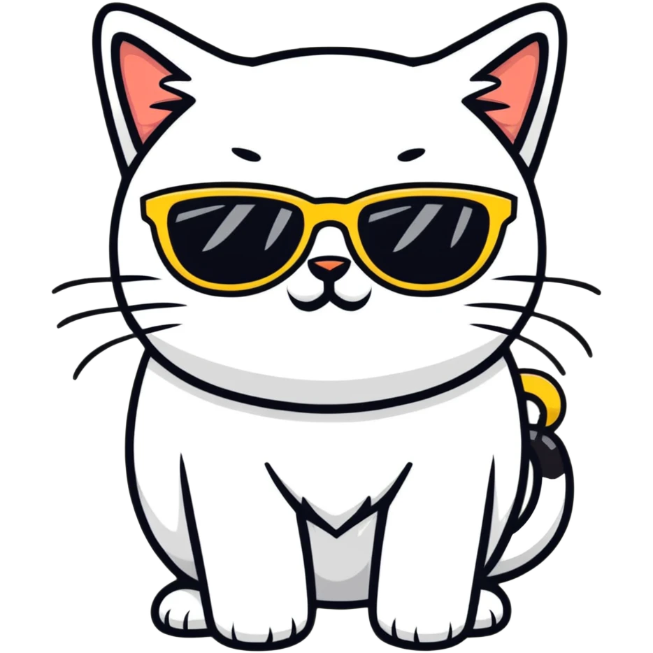 Cat with sunglasses emoji