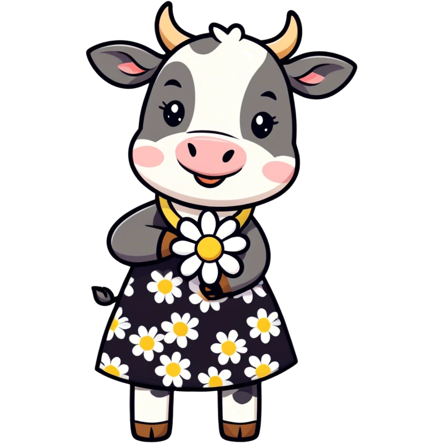Vaca y chica  emoji