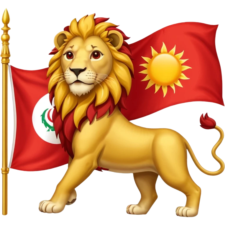 پرچم شیرخورشید ایران emoji