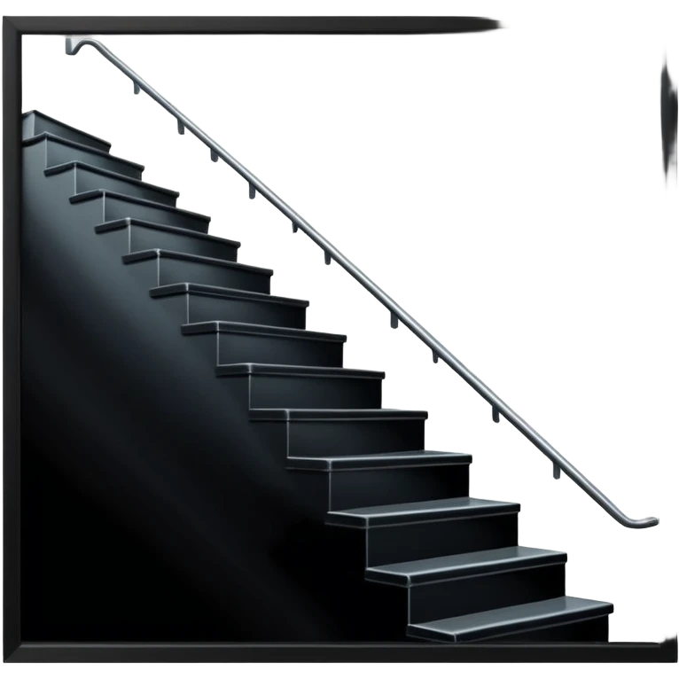 stairs going down inside a head silhouette emoji