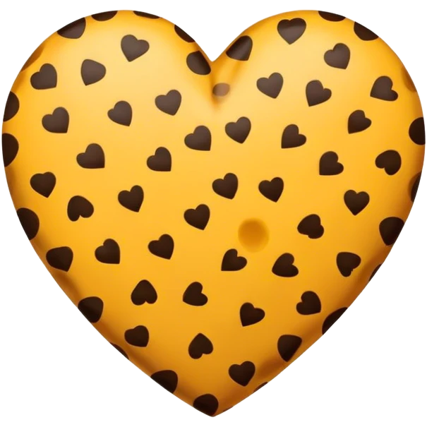 Heart but cheetah print  emoji